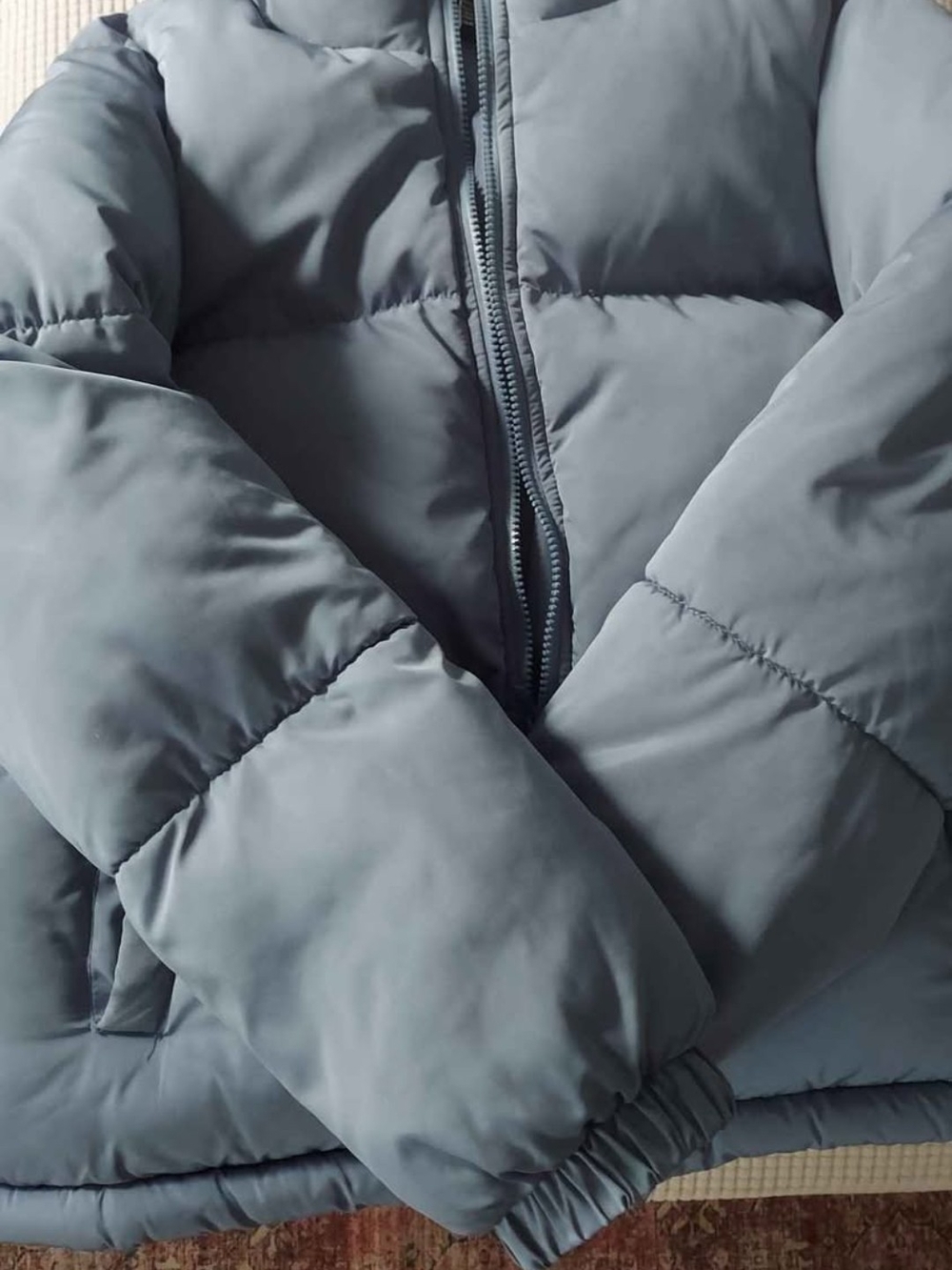 Forever 21 Slate-Blue Quilted Puffer Jacket